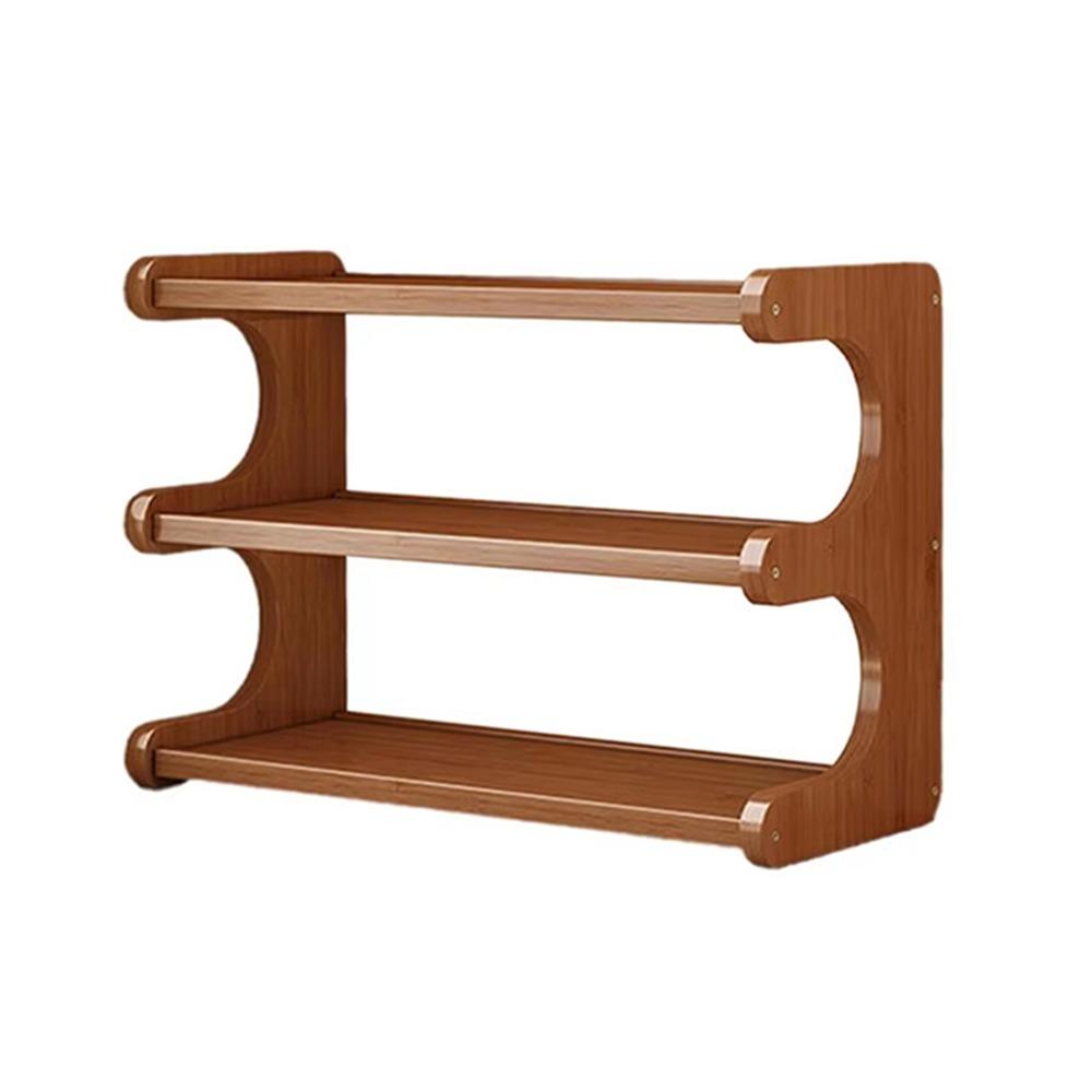 Компактная настольная стойка для хранения вещей 2/3 яруса Простой органайзер для обуви Простая настольная книжная полка Приправа