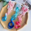 1pc New Girls Colorful Bows Wig Rhinestone Hairclips Hair Clips Glitter Gradient Ponytail Hair Band Hair Accessories Headband