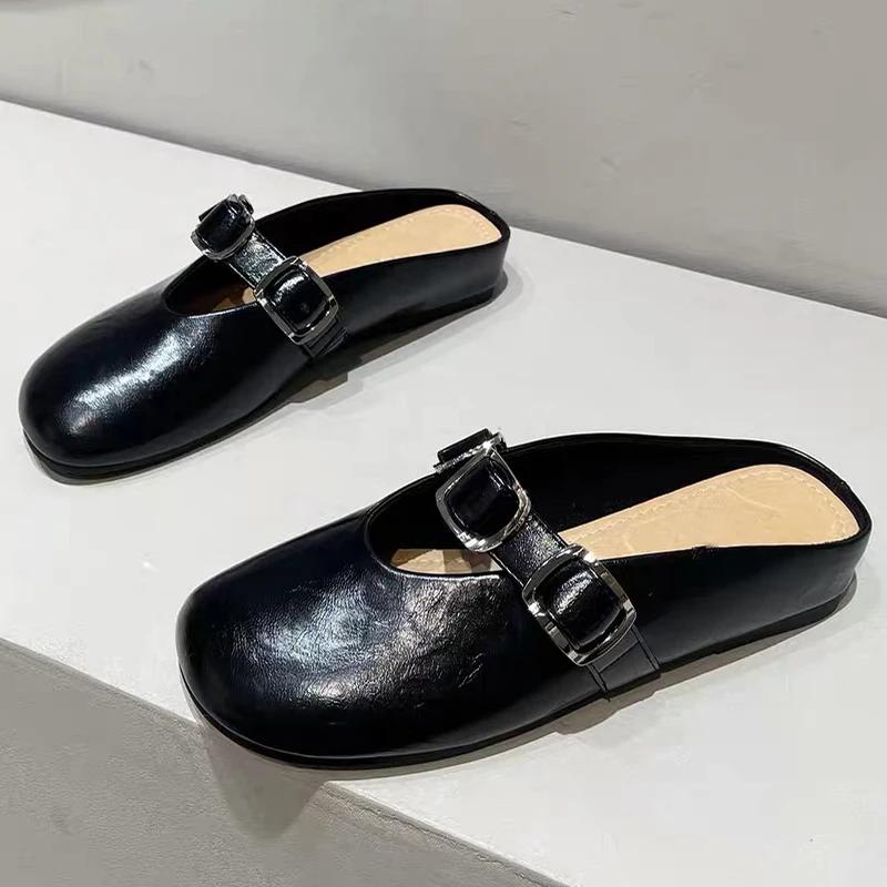 Модные тапочки Женские балетки Слингбэки Уютные мюли Обувь Летние Повседневные Пляжные Женские сандалии 2025 Модная Платье Для ходьбы Chaussure Femme