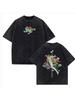 Gyro Zeppeli Manga Print T-Shirt, Vintage Washed Cotton Casual Short Sleeve for Unisex