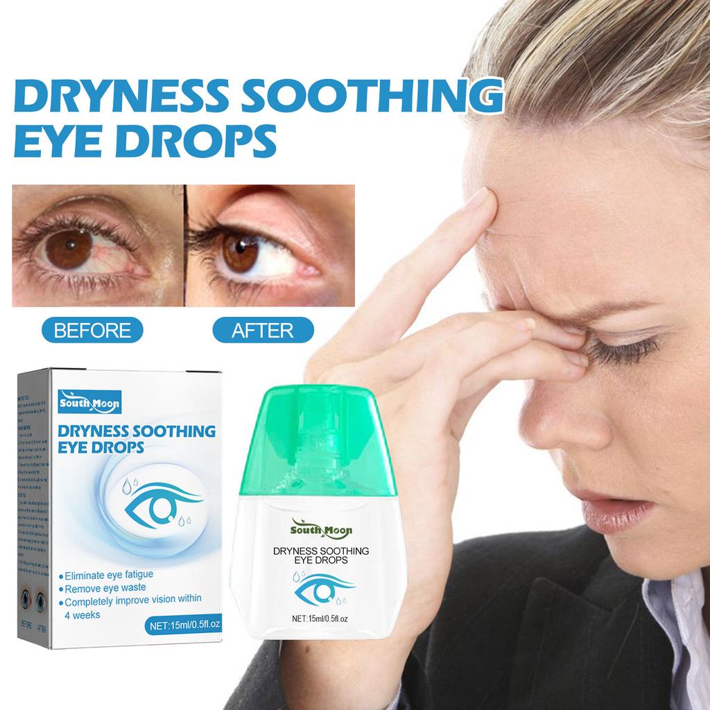 15ml Dry Eye Natural Extract Eye Drops, Dry And Soothing Eye Drops, Eliminate- Eye Fatigue And Remove Eye Waste