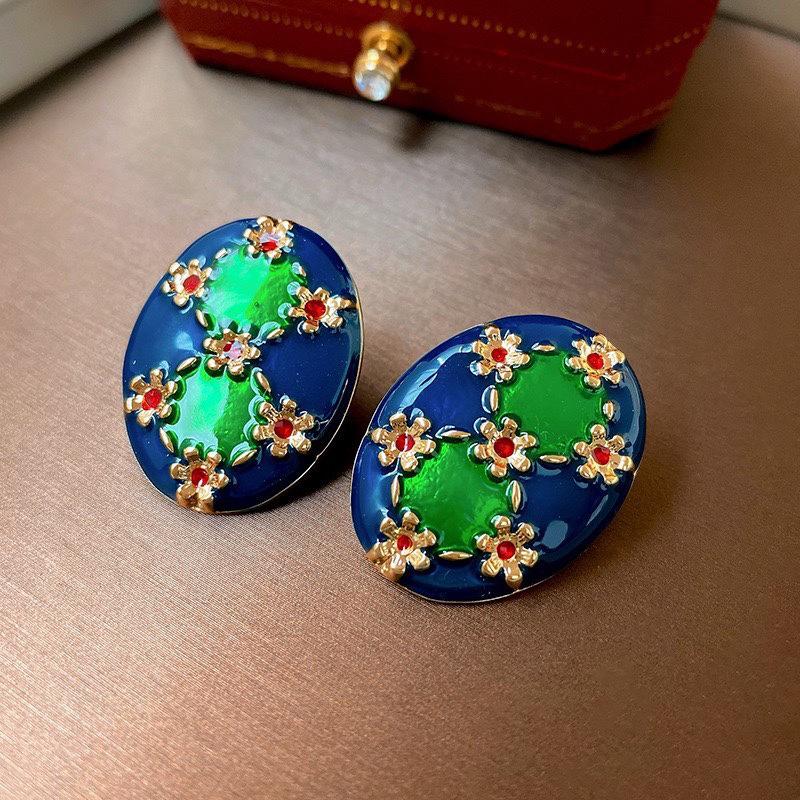 Винтажные Французские Жемчужные Серьги - Серебряная Игла Ретро Роскошные Аксессуары
