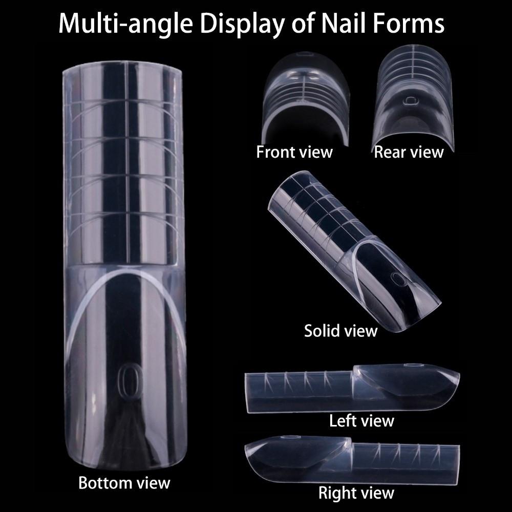 150Pcs Transparent False Nail 15 Sizes Nail Extension Form New Dual Nail Form for Nail Art Salon