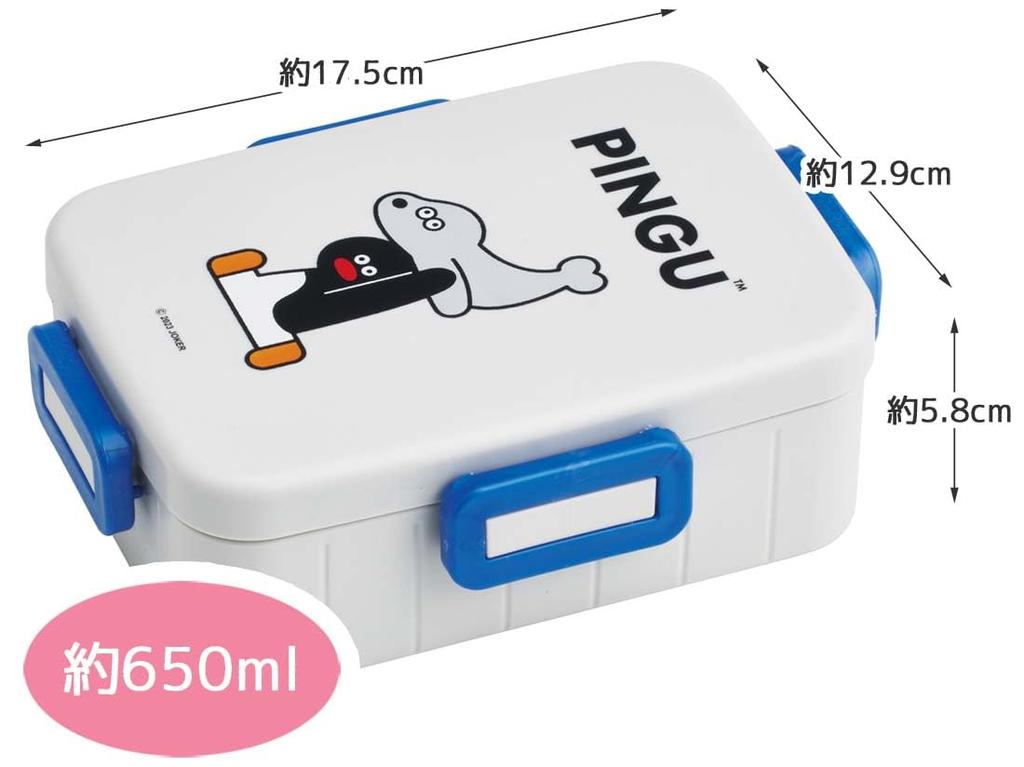 Skater Bento Box 650ml Antibacterial 4 Point Lock Pingu X Seiji Matsumoto Made In Japan Women's YZFL7AG-A