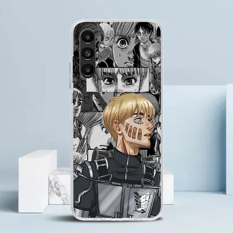 Чехол для телефона с аниме Атака Титанов для Samsung Galaxy A17 A37 A57 A16 A15 A14 A13 A56 A55 A54 A53 A36 A35 A34 A33 A26 A25 A24 A23 Gal