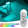 LED Interior Car Touch Light Mini Size Rechargeable Car Inspection Lights Auto Reading Lamp Nylon Sticker Dome Light