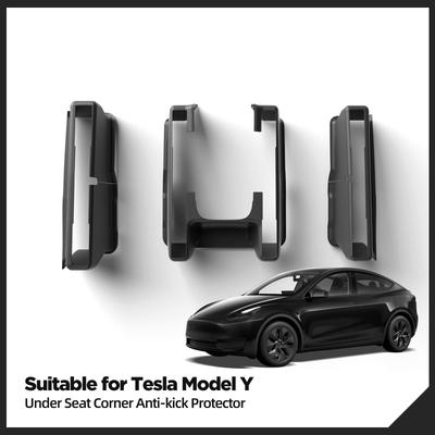 Для Tesla Model Y 2024-2025 Угловой Защитный Отбойник Под Сиденьем Защитная Накладка на Направляющие Сдвига Заднего Сиденья Комплект Аксессуары для Интерьера Автомобиля