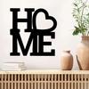 Home Heart Metal Wall Sign – Lettres Décoratives Pour La Maison Décoration Murale Élégante, Silhouette En Fer, Et Wall Décor