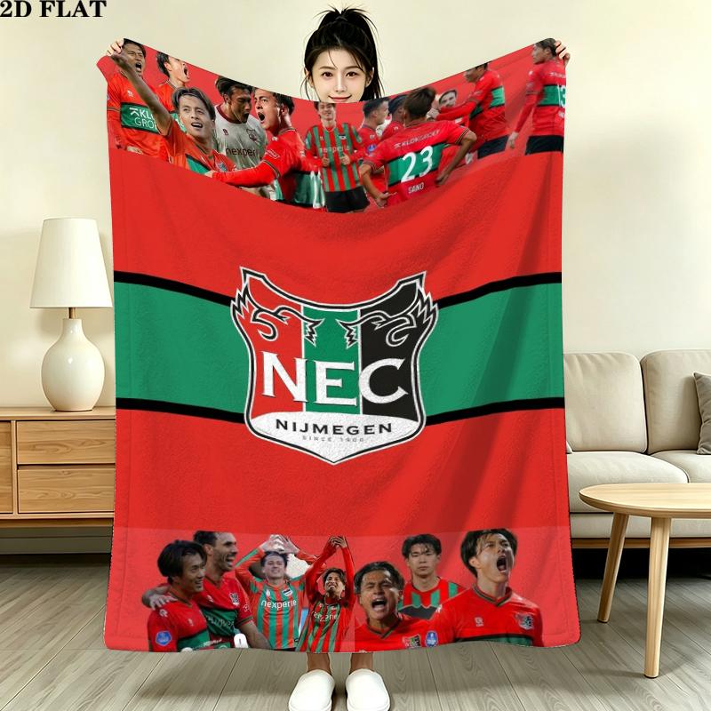Nec Nijmegen Print Flannel Blanket, High quality Comfortable for All Seasons, Home Decor, Warmth and Comfort, Perfect for Christmas Gifts