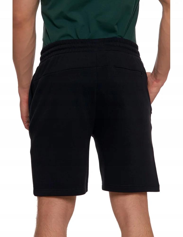 Men's Shorts with Zipper Pockets and Elastic Waist Summer MORAJ XXL BLACK
