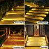 LED Solar Stair Lights Outdoor Solar Garden Step Light Waterproof Solar Fence Light Front Step Front Porch Sidewalk Patio Pathwa