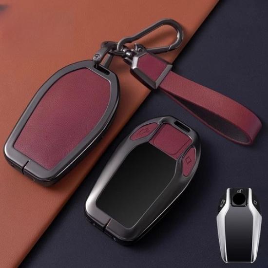 Zinc Alloy Leather Car Smart Key Case Cover For BMW G12 G30 X4 X5 730Li 740i 7