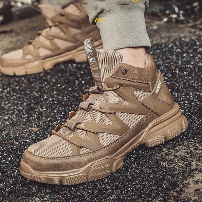 Fashion Work Safety Shoes Men Indestructible Work Boots Male Security Steel Toe Shoes Puncture-Proof Work Sneakers Men's Safety Boots