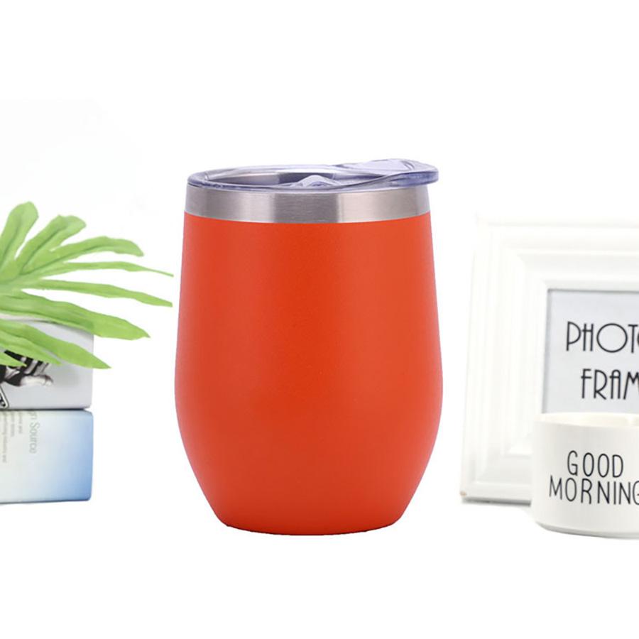 12oz Eggshell Cup Stainless Steel Vacuum Thermos Cup Double-Layer Vacuum Insulation U-Shaped Egg Cup Portable Office Thermal