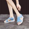 Модные сандалии женские лето 2024 новые с открытым носком плоские римские женские сандалии летающие тканые полые платформа спортивные сандалии плоские сандалии