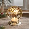 Nordic Style Christmas Candle Holder Deer Bell Candle Stand Golden Iron Candlestick Christmas Tree Tealight Holders Christmas
