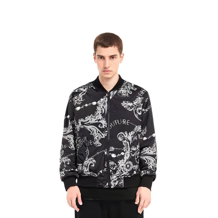 Versace Jeans Couture baroque-print bomber jacket 75GASD04-CQS70-899