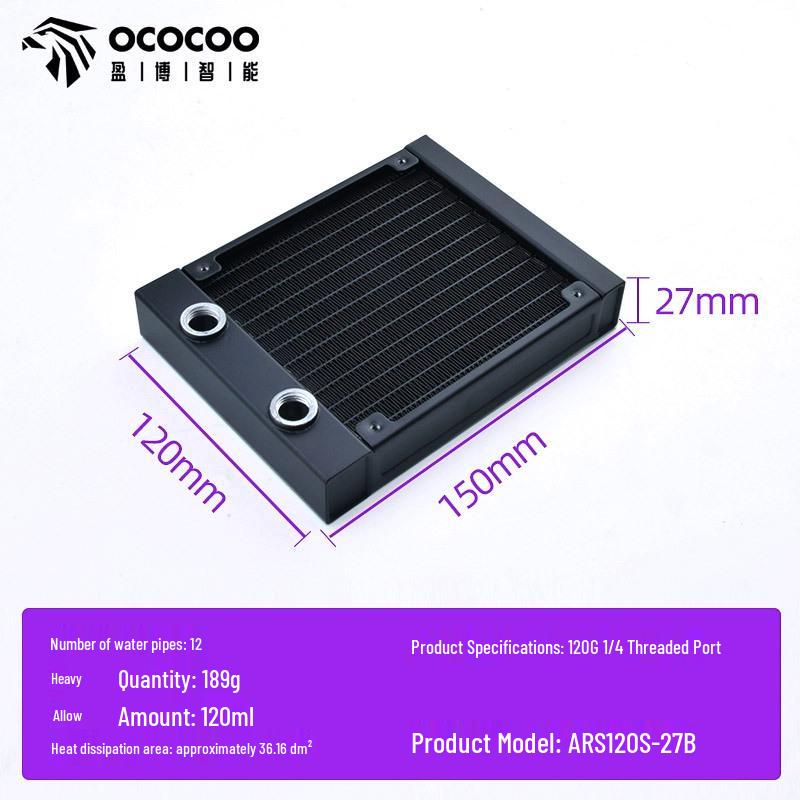 Aluminum Water Cooling Radiator for Desktop PCs - Available in 80, 120, 240, 360, 480 Sizes