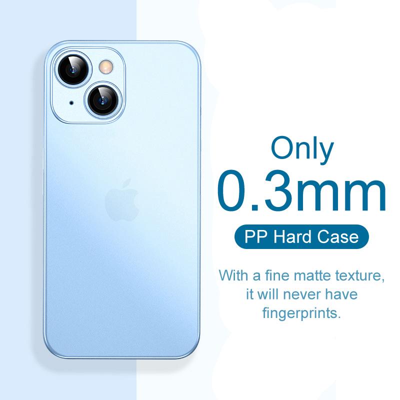 Colorful 0.3mm Ultra Thin Matte Case For iPhone 15 14 13 12 Mini 11 Pro XS Max X XR 7 8 SE Translucent Hard Frosted Phone Cover