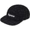 Supreme Выцветшая джинсовая кепка-карго с фактурой под крокодила, черная