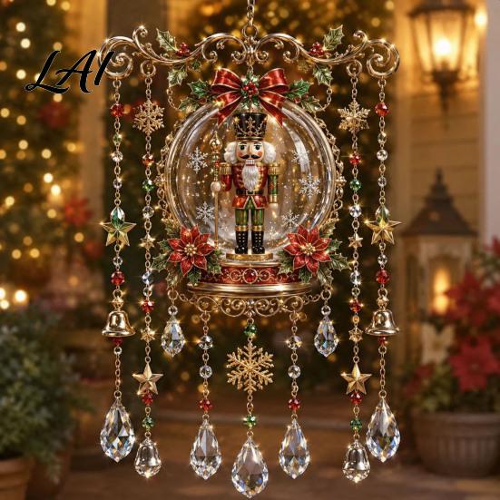 Light Catching Ornaments for Fireplace Christmas Wind Chime Acrylic Sun Catcher Outdoor Garden Patio Elegant Decorations Festivals Decor Hanging