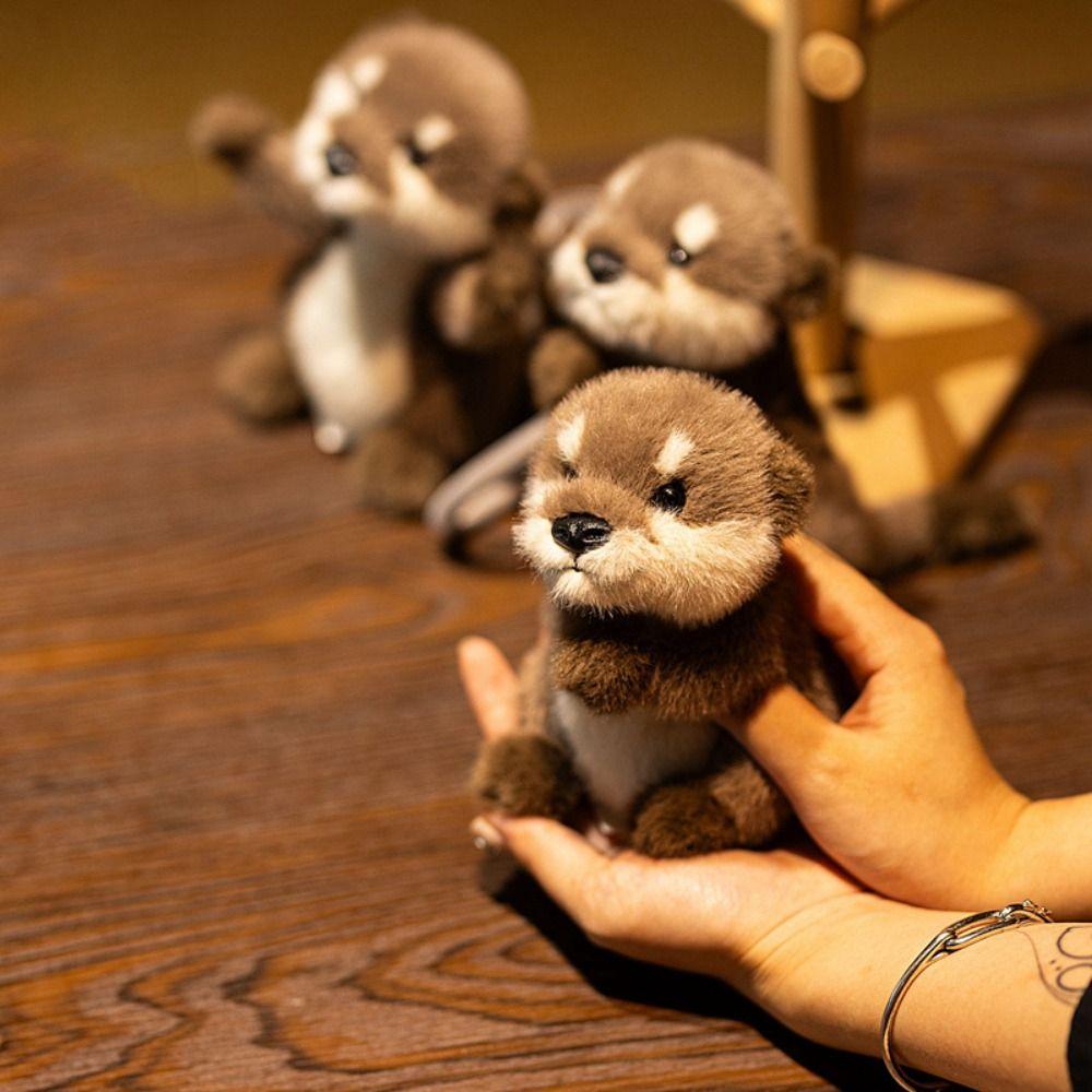 Realistic Look Otter Backpack Pendant Cute Design Otter Plush Toy Backpack Decor