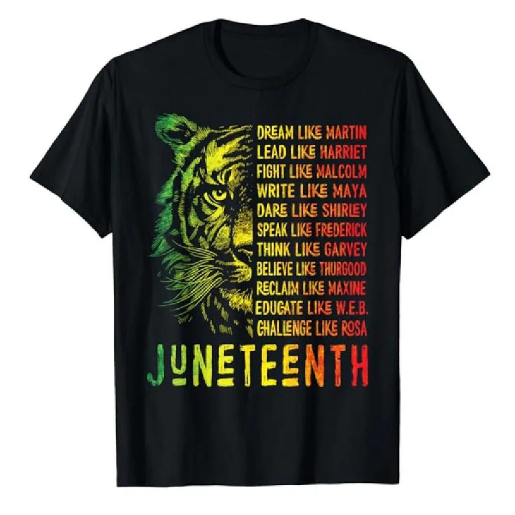 Juneteenth Shirt Dream Like Leaders Black History Unisex T-Shirt African American Melanin Black Pride Apparel Novelty Tee Gift