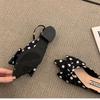 Bow Sandals Women Summer Pointed Low Heel Sandals Women Fashion Baotou Thin Strap Sandals High Heels Sandalias