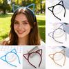 2Pcs Cat Ear Headbands Leopard Print Black Cat Kitty Animal Ear Hair Hoop Halloween Costume Party Cosplay Accessories