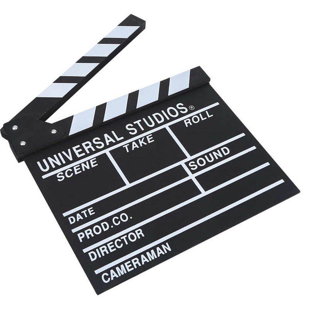 30 X 27cm Wooden Photography Prop Cinema Video Scene TV Movie Clapboard Clapperboard