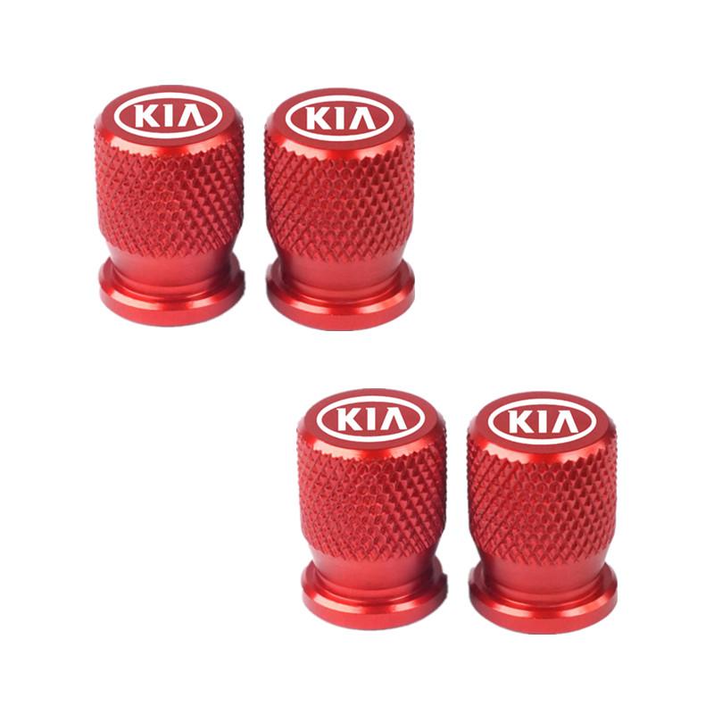 4pcs for KIA Sportage Rio Ceed Picanto K5 K9 Sorento Car Wheel Tire Valve Caps Aluminum Airtight Covers Badge Emblem styling kydf82