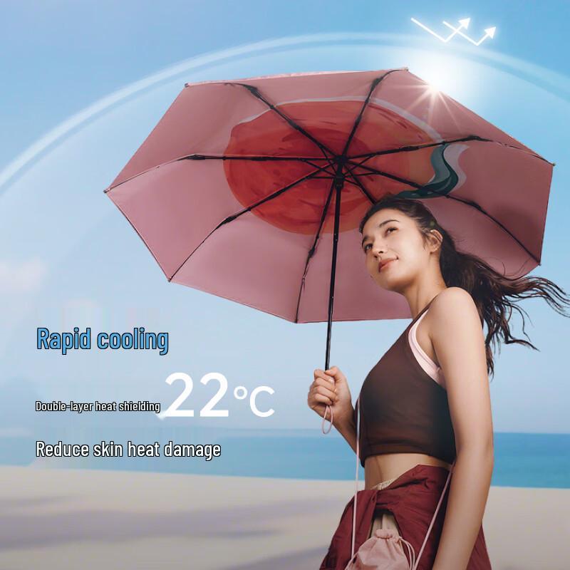 Beneunder UV Protection Three-Fold Sun Umbrella