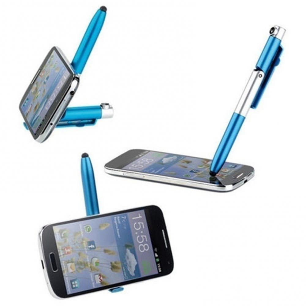 Night Reading Stationery Cellphone Holder Ballpoint Pen with LED Light Stylus Pen Writing Pen