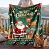 Christmas Flannel Throw Blanket Soft Warm Cozy For Sofa Bed Indoor Home Use Great Holiday Gift