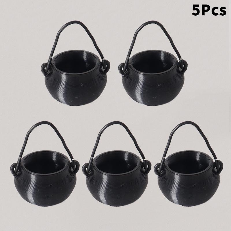 4/5Pcs Dollhouse Mini Hanging Stove Stockpot Fire Pile Model Dollhouse Outdoor Camping Scene Decoration Dolls House Accessories