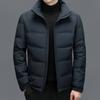 Winter Down Jacket Men's Thickened Midi Length Middle-Aged Dad Parker Jacket Tide