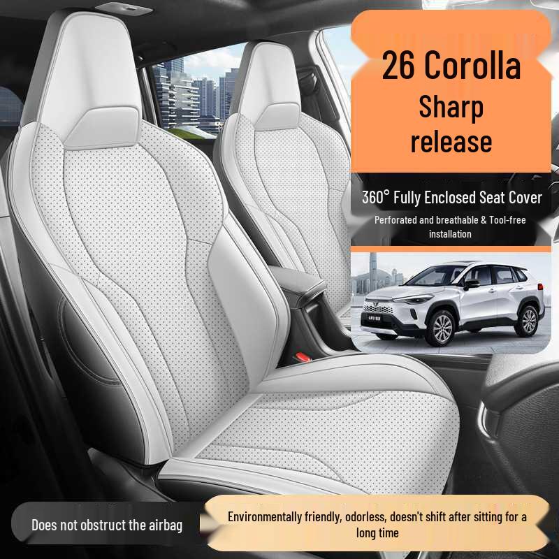 Чехлы на сиденья Toyota Corolla Ruifang: 26 моделей, Всесезонный, Полностью кожаная обивка, Универсальный чехол на сиденье.