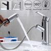 Кухонный смеситель с выдвижным изливом 360° для раковины, смеситель для ванной и кухни, однорычажный, для горячей и холодной воды, кран, смесители для монтажа на столешницу, новые