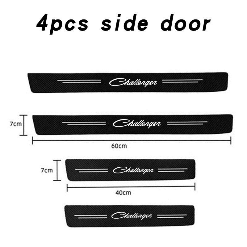 Car Sill pedal Rear Bumper Protection Stickers for Decoration Interior Dodge CHALLENGER DART NITRO RAM SRT SXT Car Accessories U666