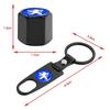 Car Sticker Car Keychain Tire Valve Cap Car Styling Accessories For Peugeot 206 307 308 3008 207 208 407 508 2008 5008 107 106 2