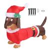 Inflatable Weiner Dog 1.5 Meters Illuminated Polyester Fiber Blow Up Dachshund Dog for Christmas