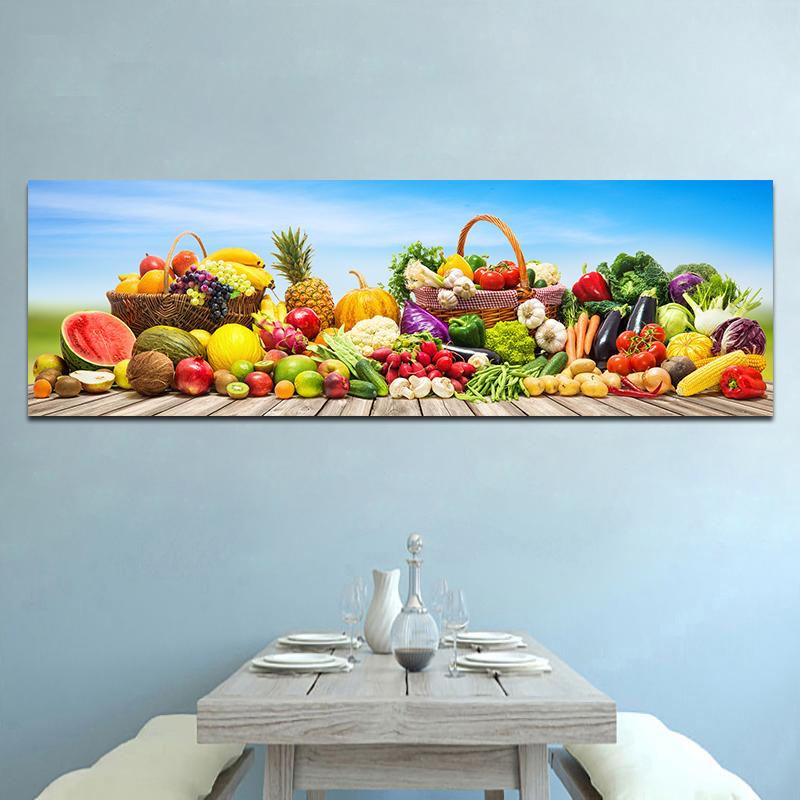 Scandinavian Fruits and Vegetables, Canvas, Painting, Posters and Prints, Wall Art Photography, Kitchen, Living Room, Home Decor