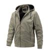 Men's Spring and Autumn Removable Hooded Jacket Casual Sports Thin Cotton Coat Business Trend Men's Wear