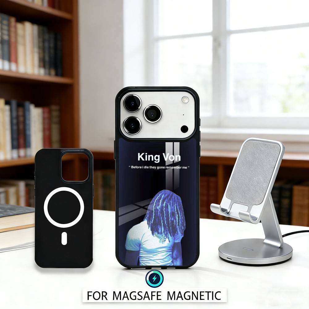 Чехол для телефона рэпера K-King Vons Магнитный Для iPhone17 16 15 14 13 12 Pro Max Для Magsafe Беспроводной Зарядки Обложка