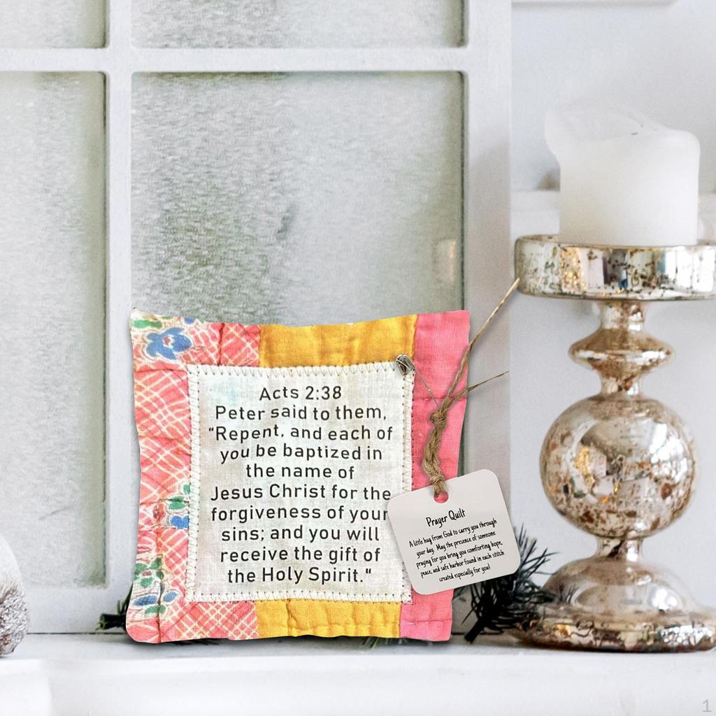 Cross Inside Prayer Quilt for Holiday Decor And Gift