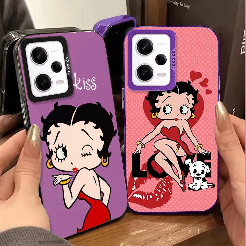 B-Bettys B-Boops Girl Soft Phone Case for Xiaomi Redmi Note 13 14 15 Pro Plus 12S 12 11S 11 11T 10S 10 Shockproof Cover Back She