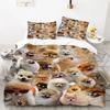 Cute Cartoon Dogs Animal 3D Duvet Cover Bedding Set Comforter Linen Pillowcases Quilt Cover Home Decor Single Double Twin