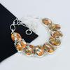 Ожерелье из серебра 925 пробы с драгоценными камнями Orange Spiny Oyster, серебряное ожерелье Orange Spiny Oyster для жены, ожерелье унисекс, подарки