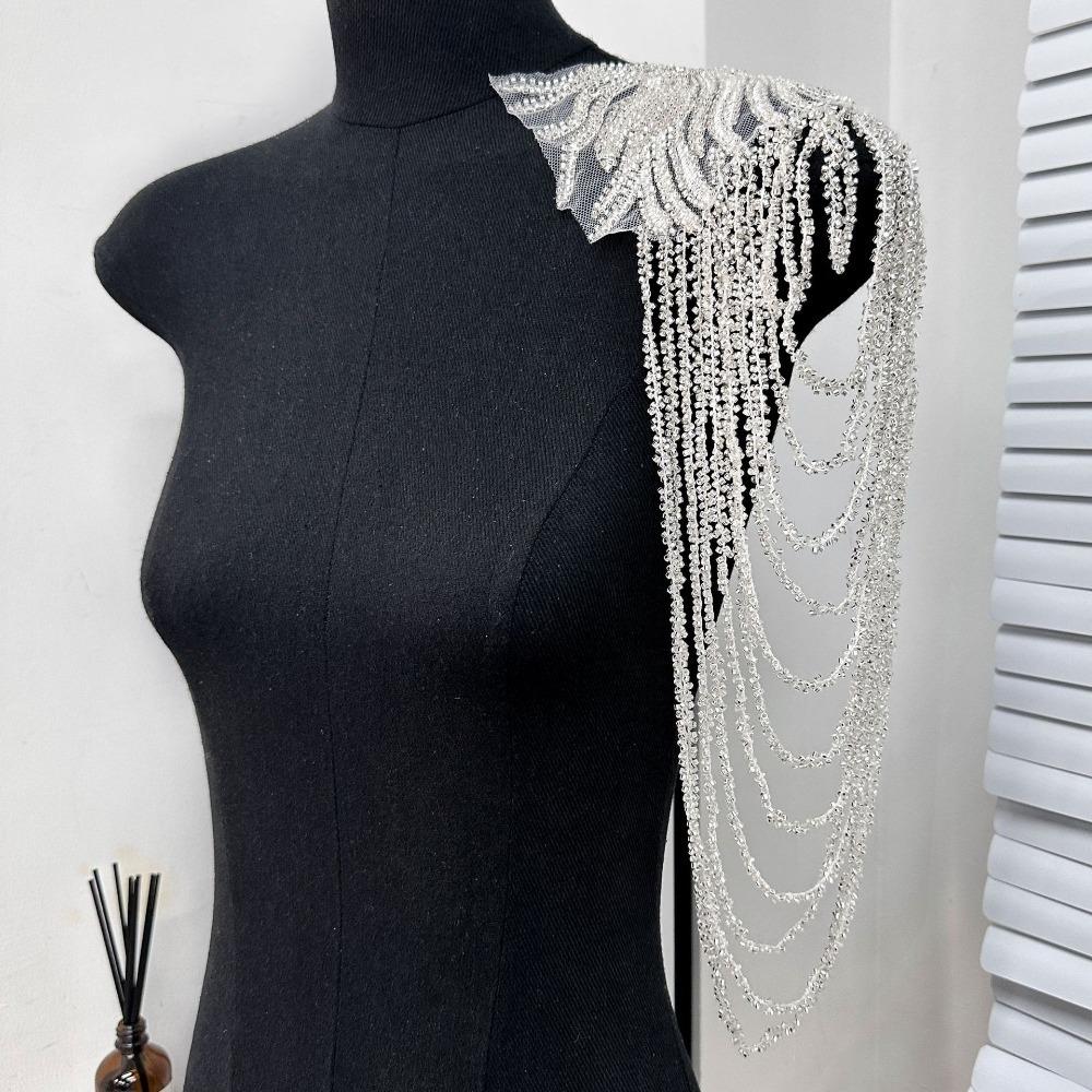 1PC Unisex Party Costume Epaulettes Glittering Shoulder Wrap Epaulet Stage Performances