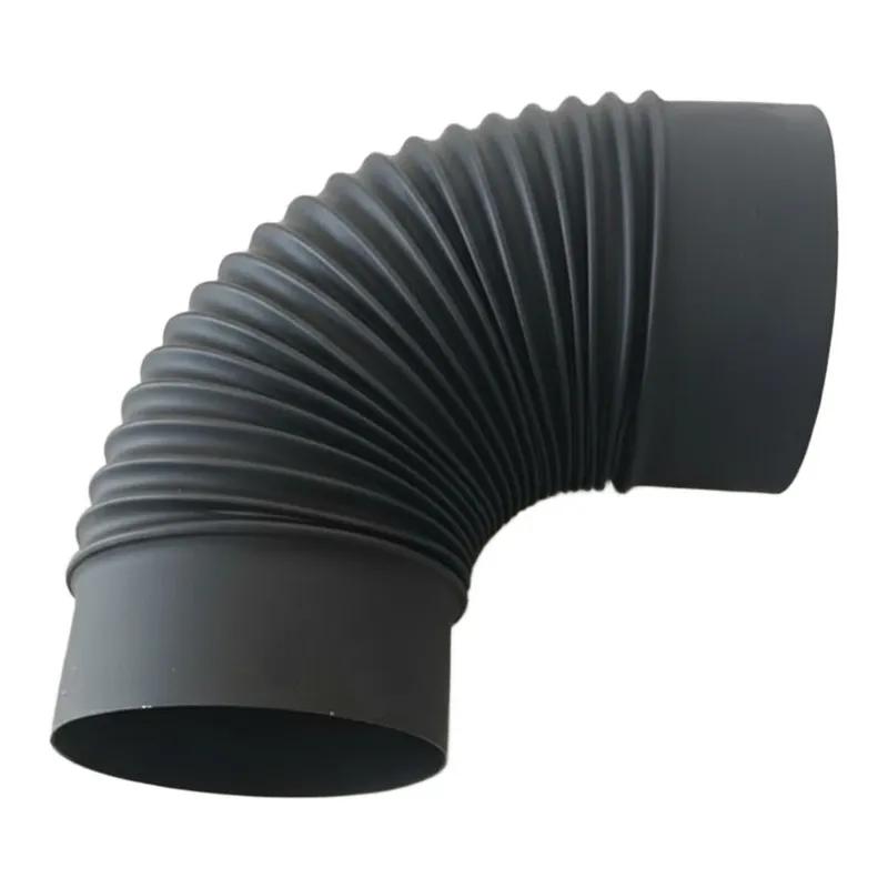 90° Elbow Pipe Stainless Steel For Flexible Fireplace Setup For Outdoor Camping Wood Stoves Chimney Replacement Accessories
